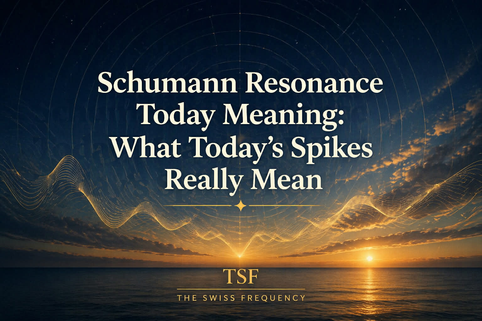 Schumann Resonance today meaning spikes featured image ocean sunrise energy waves