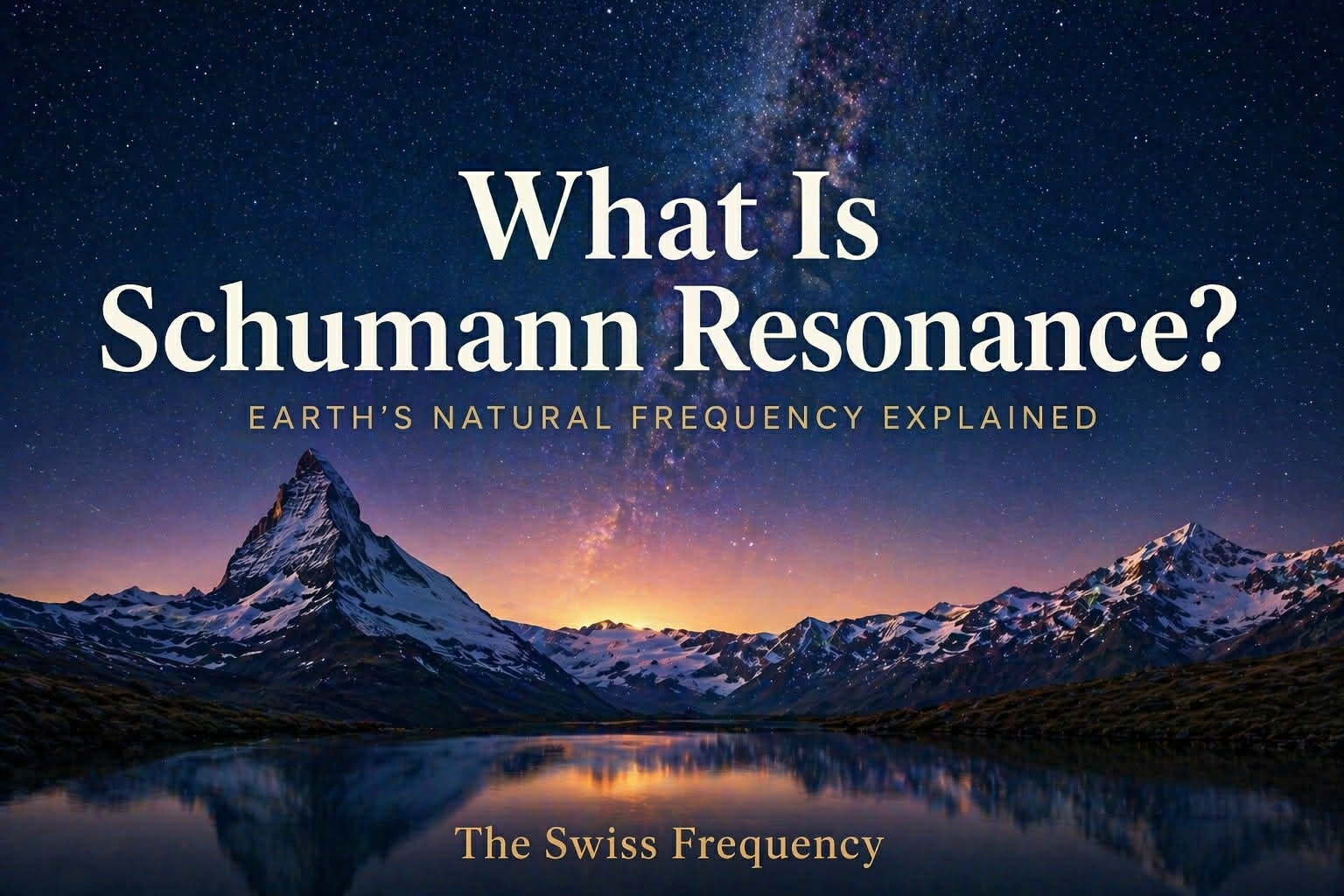 Schumann Resonance explained with mountain landscape and night sky – The Swiss Frequency